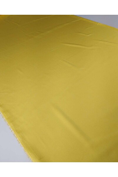 Kumaş Parça Thin Satin Fabric in Yellow Color 145X220Cm