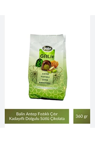 Balin ANTEP FISTIKLI ÇITIR KADAYIFLI DOLGULU SÜTLÜ ÇİKOLATA 360 GR
