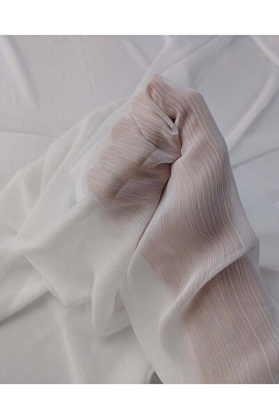 Kumaş Parça Black Crinkled Chiffon Fabric 145X220Cm