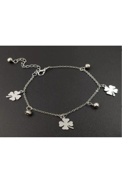 HARİNA Women's Silver Brass Anklet