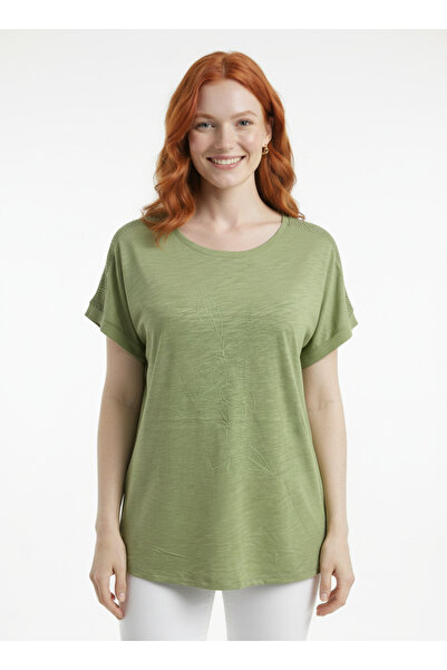 Neden Tekstil تي شيرت نسائي مطبوع بقصة مريحة