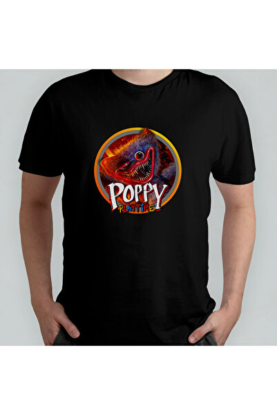 Pixxa Poppy Playtime Unisex %100 Pamuklu Bisiklet Yaka T-Shirt Model 1