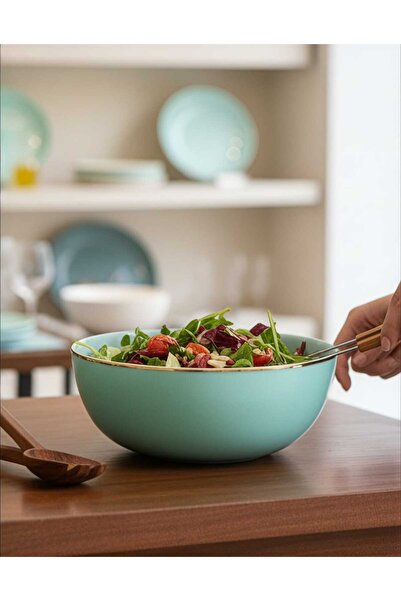 Luminarc Diwali Turquoise 21 cm Gilded Salad Bowl