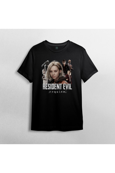 Pixxa Resident Evil 9 Requiem Unisex 100% Cotton Crew Neck T-Shirt Model 7