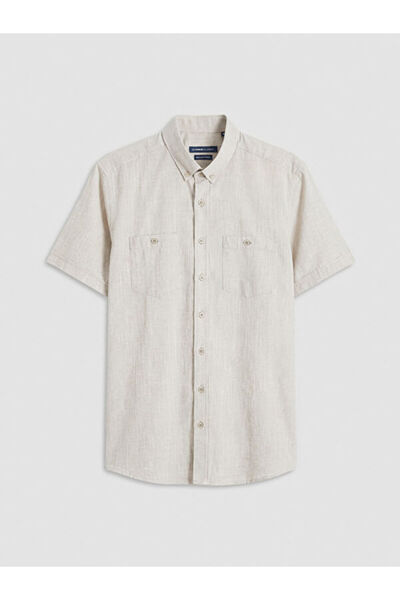 LC Waikiki Standardfit Men's Linen-Look Shirt from Uzg Store for Style Enthus...