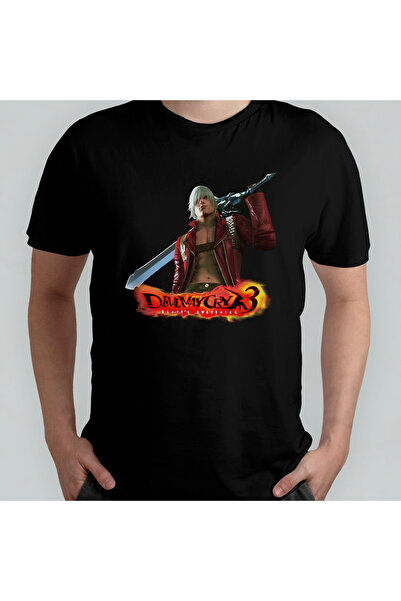Pixxa تي شيرت Devil May Cry - Dante للجنسين مصنوع من القطن بنسبة 100% برقبة د...