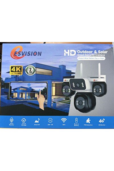 Bolsat Esvision ES-5804 Wifi 4 LENS Mikrofon + Hoparlör + Siren + Alarm Kamera