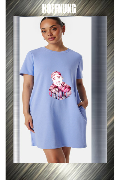 HOFFNUNG Unisex Short Sleeve Round Neck Movie Actor Printed Solid Color Long ...