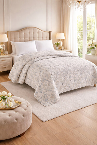la lune home Bahar Serisi Çift Taraflı Çift Kişilik Çok Amaçlı Örtü 200x220 cm