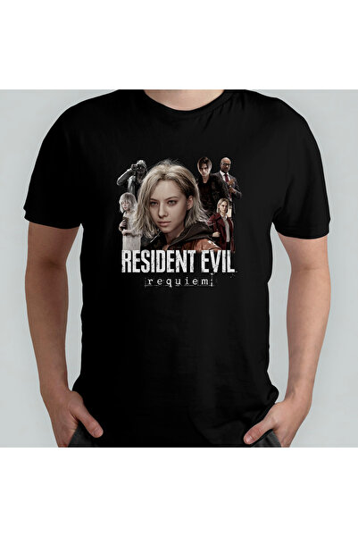 Pixxa تي شيرت ريزدنت إيفل 9 ريكييم للجنسين مصنوع من القطن بنسبة 100% برقبة دا...