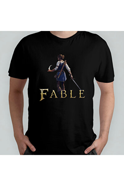 Pixxa Fable Unisex 100% Cotton Crew Neck T-Shirt Model 1