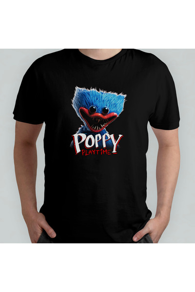 Pixxa Poppy Playtime Unisex %100 Pamuklu Bisiklet Yaka T-Shirt Model 1