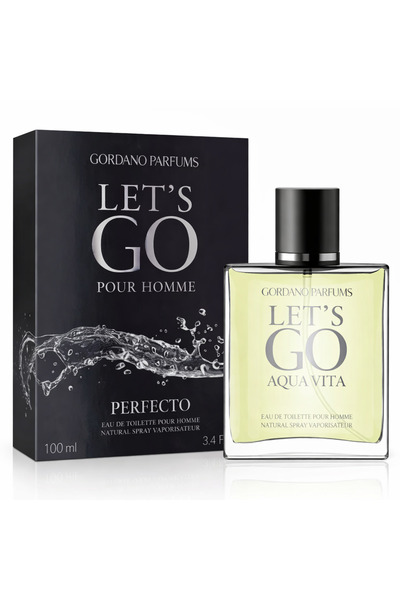 GORDANO PARFUMS Let's Go Aqua Vita Perfecto Eau de Toilette for Men, 100 ml