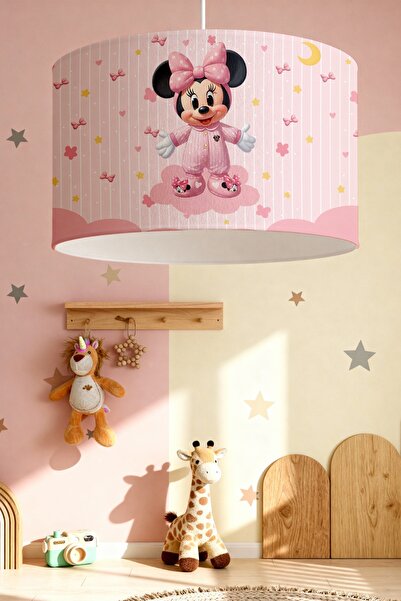 EVPANYA Minnie nin Uyku Zamanı Desenli Çocuk Odası Avize