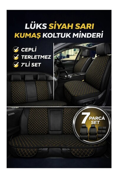 TROBUS Universally Compatible Fabric Seat Cushion Quilted Pattern Anti-Sweat ...