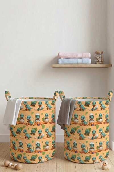 Paris Home 2 Patterned Children's Toy Baskets – Foldable Toy Storage Basket O...