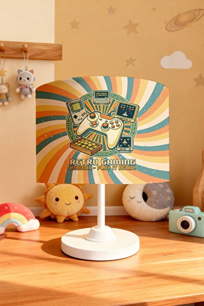 EVPANYA عاكس الضوء لغرفة الأطفال بتصميم عالم الألعاب الرجعي