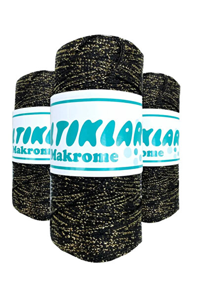 SALTIKLAR 3 bucăți șnur de macrame din poliester cu sclipici S-S-60