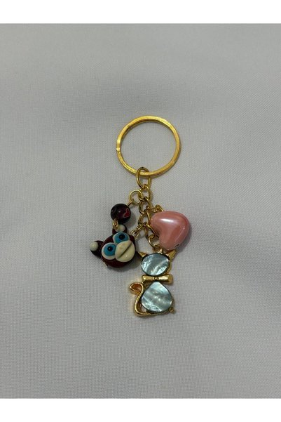 Bestofcase Monkey and Cat Detailed Keychain
