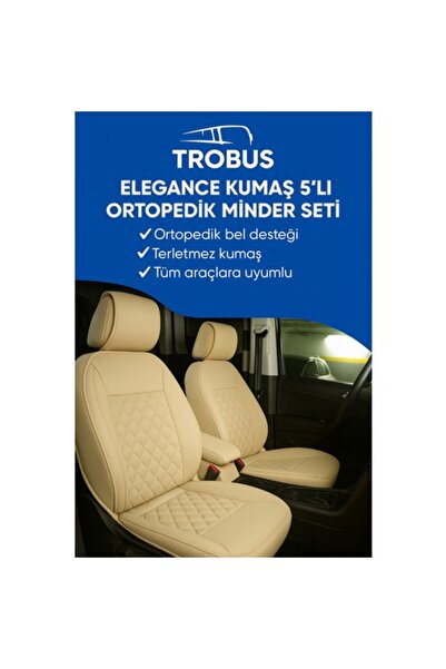 TROBUS Elegance Orthopedic Car Seat Cushion Set of 5, Universal, Airbag Compa...