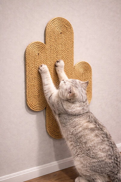 Naspar 100% Organic Straw Jute Rope Stitched Cat Scratching Mat Natural Non-D...