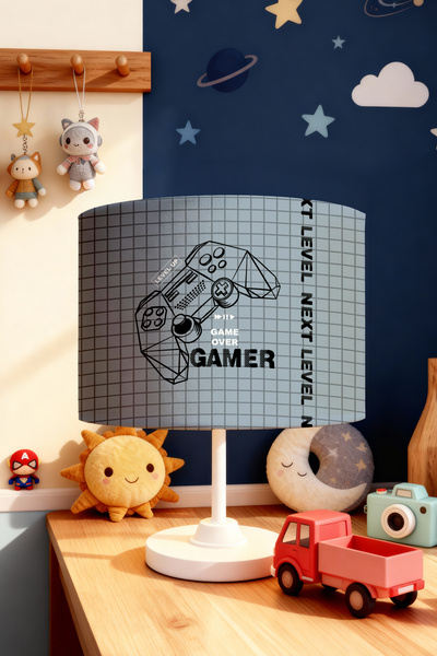 EVPANYA Gamer Zone Patterned Children's Room Lampshade