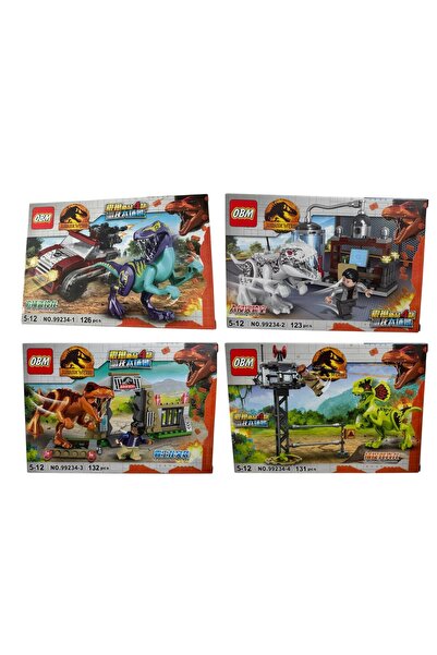 ADIRI SHOP Set Construcție Interactiv 4 în 1 - Dinozauri Set Complet de 4, fi...