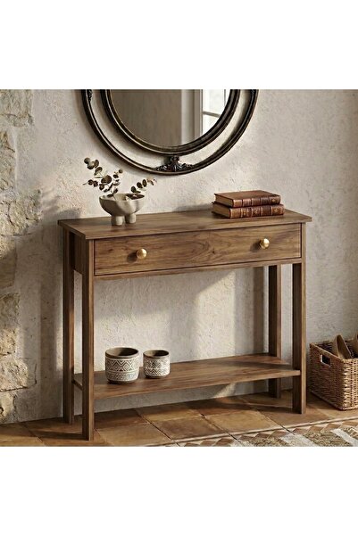 MANDOSİ 70 Cm Çekmeceli Dresuar Antre Hol Ceviz