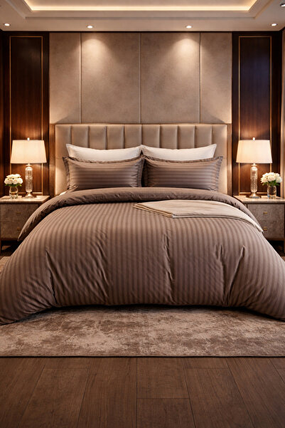 Damask Finet Bedding Set 6 Pieces, Fitted Sheet, 230x250 elastic, Hotel Luxury miniatura 3