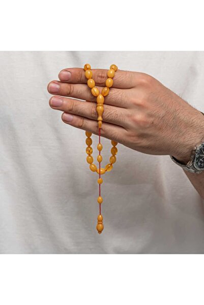 Inure Jewelry Πρεσαριστές κεχριμπαρένιες χάντρες προσευχής