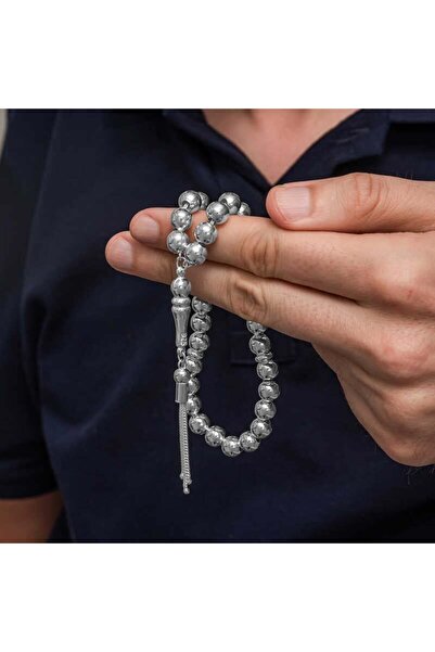 Inure Jewelry Silver Globe Cut 7 mm Men's Prayer Beads