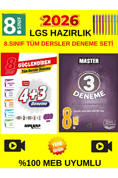 Ankara Yayıncılık Ankara Güç.8.Sınıf 4+3 Genel Deneme+Okyanus Master 8.Sınıf ...