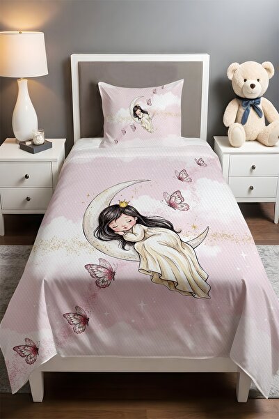 EVPANYA Moonlight Princess Patterned Single Baby Kids Pique Set