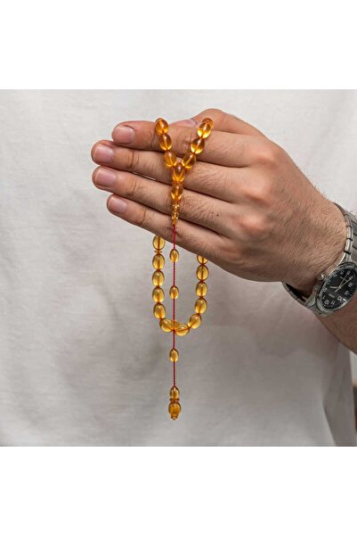 Inure Jewelry Πρεσαριστές κεχριμπαρένιες χάντρες προσευχής