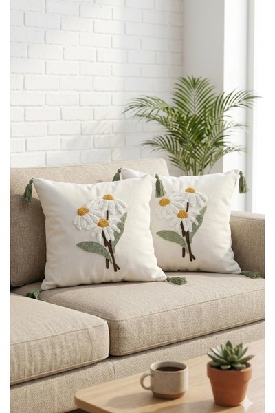 SWITA غطاء وسادة مطرز بتصميم منزلي مزدوج (مخلب)