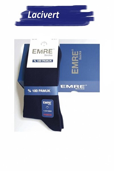 Emre Men's Cotton Lycra Socks 361 - 12 Pieces