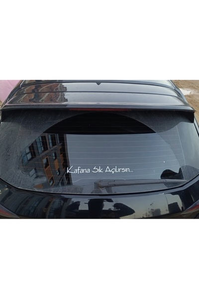 İŞCAN MOTOR Kafana Sık Açılırsın Sticker 30cm BEYAZ