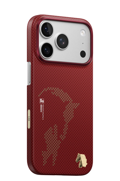 BLUEO iPhone 17 Pro Max Uyumlu Blaze Steed Aramid Fiber Magnetic Case