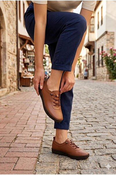 Voyager 7230 Anatomical Comfortable Flexible Elastic Laced Genuine Leather Wo...