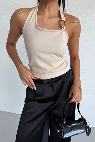 bb butik basic Buckle Detailed Blouse F2332