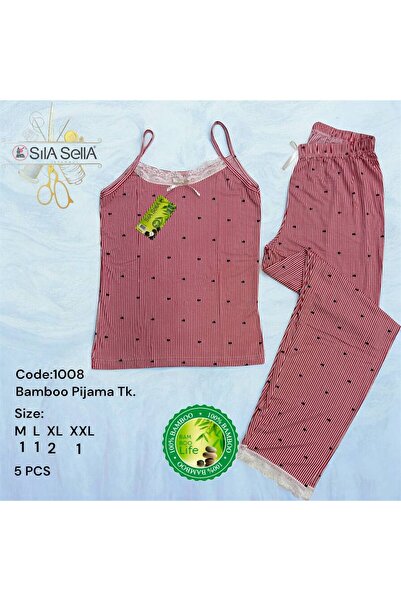 sıla sella Bamboo Rope Strap Pajama Set