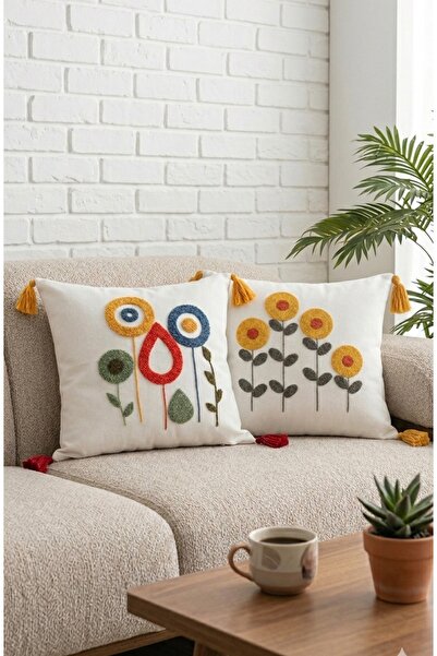 SWITA غطاء وسادة مطرز بتصميم منزلي مزدوج (مخلب)