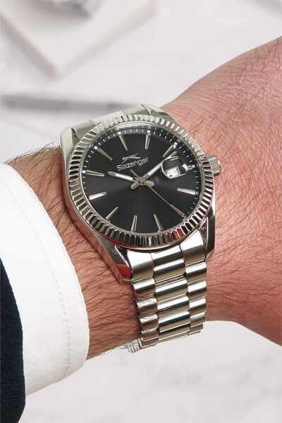 Slazenger Original 2 Year Warranty 10Atm Water Resistance Steel Band Men's Wr...