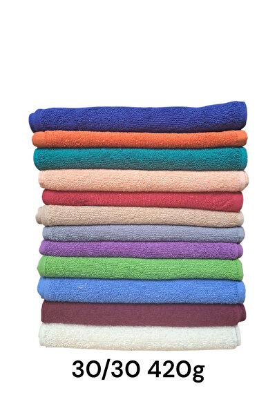 Plush Set of 12 hand towels, 30/30cm, cotton
