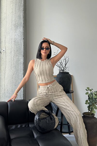 Sorridi Reverse Stitch Halter Neck 2-Piece Set