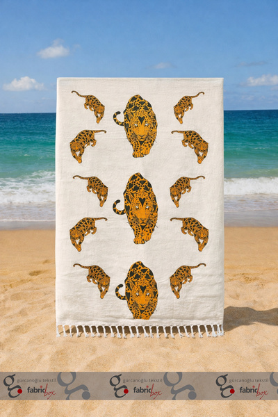 Fabric Box 100% Natural Bamboo Muslin Printed Peshtemal Bath Towel Turkish To...