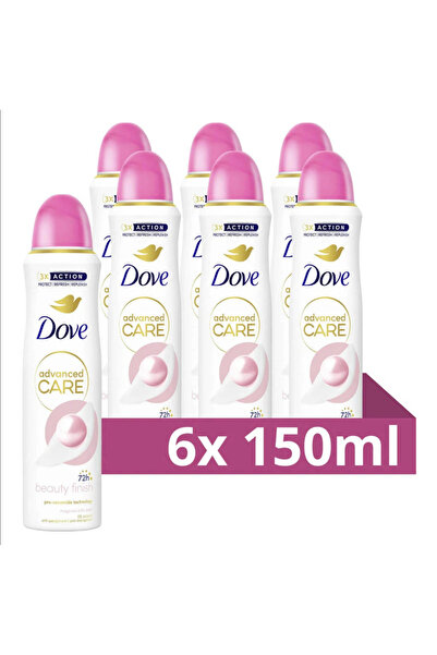 Dove Σετ 6 Αντιιδρωτικά Σπρέι Προηγμένης Φροντίδας Beauty Finish, 150 ml