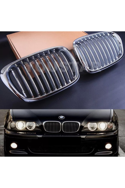CESAUTO BMW 5 SERİSİ E39 UYUMLU FULL KROM PANJUR BÖBREK TAKIMI SIFIR İTHAL