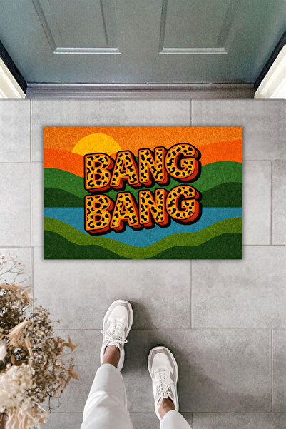 Dormot Covoraș modern cu imprimare digitală - Covoraș popular Bang Bang pentr...