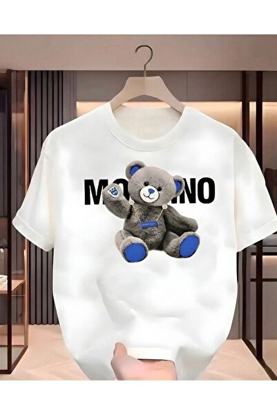 LELVANİ Women Milano Bear Printed Tshirt